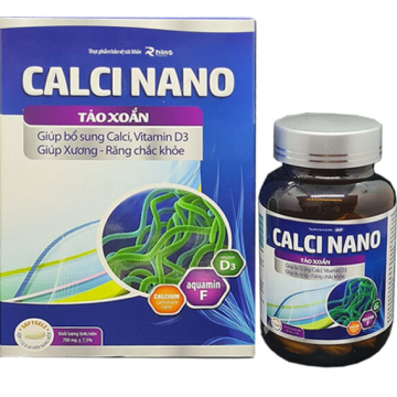 Calci Nano Tảo xoắn - lọ 60 viên - lọ