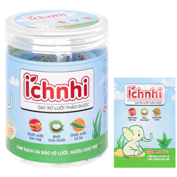 Gạc rơ lưỡi ích nhi (lọ 30 gói ) Nam Dược - lọ