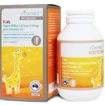 Super Millky Calcium 330mg+D3 (Lọ 60 viên)-Vitatree.