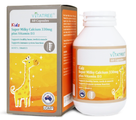 Super Millky Calcium 330mg+D3 (Lọ 60 viên)-Vitatree.