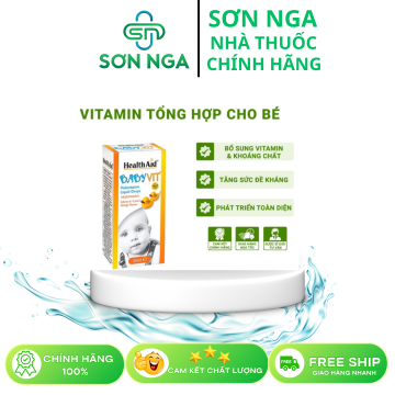 Vitamin Tổng Hợp Cho Bé Health Aid Baby Vit Liquid Drops Bổ Sung Vitamin, Hỗ Trợ Tăng Đề Kháng 25ml