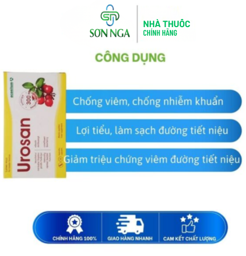 Viên Uống Urosan Aconitum UAB Hỗ Trợ Điều Trị Viêm Đường Tiết Niệu